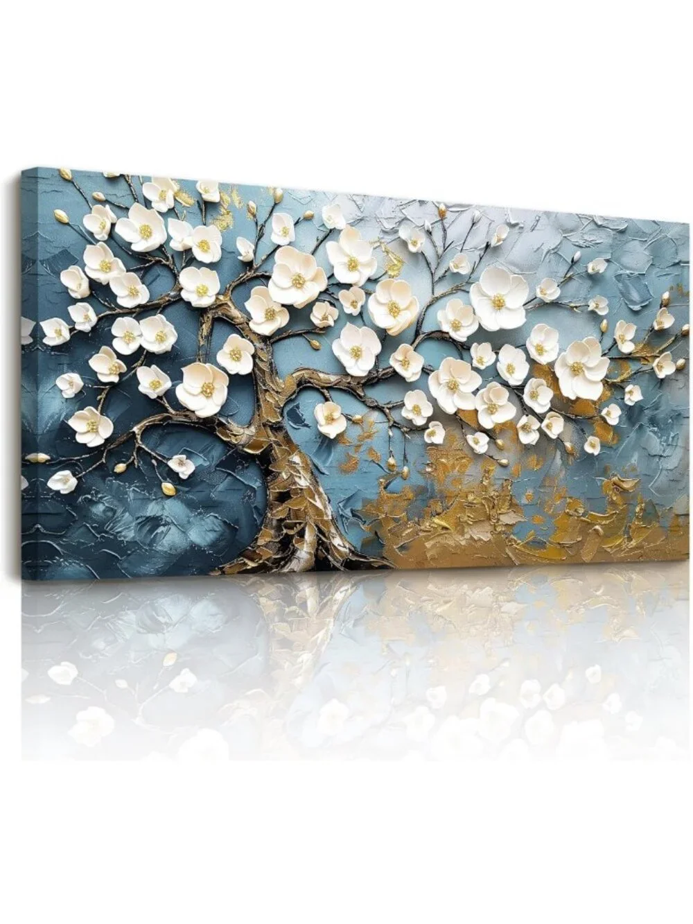Large Tree of Life Wall Art - Modern Abstract Canvas Print, Floral Decor 20
